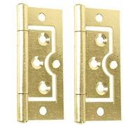 75mm Brass Plated Flush Door Hinges 3" Hurl Flat Cabinet Cupboard Dresser Wardrobes