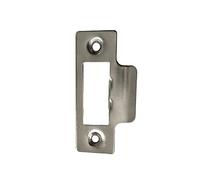 75mm Door Strike Plate Latch Keep Polished Chrome Square Edge - Pack of 1 | Door frame latch keep / striking plate. For tubular mortice latches, lever handles, interior wooden doors. 75mm length plate.