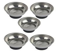 75mm Magnetic Parts Tray Dish Storage Holder Circular Round Stainless Steel 5pk