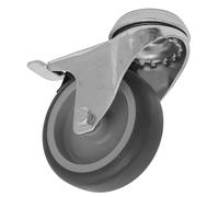 Ø75mm Medium-Duty Thermoplastic Bolt Hole Castor Wheel with Total Lock - Trade