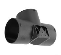 75mm Pipe Ducting, T Piece 160mm Black Plastic Warm Air Outlet Vent Hose for Diesel Heater Efficient Split Flow with Controlled Air Direction for Automotive Use