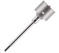 75mm TCT Core Drill Bit + HEX Shank Adapter + Tungsten Carbide Tipped Pilot Drill For Masonry, Brick, Aerated Block Etc. Concrete Hole Saw Wall Drill Bit Set With 240mm Long HEX Shank Extension Bar