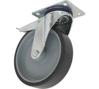 75mm Thermoplastic Swivel Castor Wheel - Hard PP Core - 25mm Tread - Total Lock