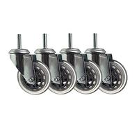 75mm Threaded Stem Caster Wheels Set of 4 Heavy-Duty Industrial Swivel Casters 200KG Load Capacity M8/M10/M12 Compatible Smooth & Quiet Rolling Ideal for Furniture & Equipment