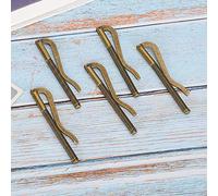 75mm Wallet Money Clamp/Holder Expandable Spring Cash Clamp/Holder, Durable Electroplated Steel, 5-Pack, for Storing Cash and Banknotes, Simple Shape for Any Leather Wallet (Antique Bronze)