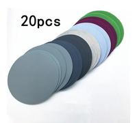 75mm Water & Dry Sanding Discs, 20-Pack with 800/1500/3000 Grit Sandpaper Sheets for Orbital Sanders, Latex-Flocked, Flexible &, Automotive & Furniture Refinishing