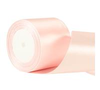 75mm Wide Baby Pink Satin Ribbon for Wedding Cars, Gifts, Cakes & Crafts