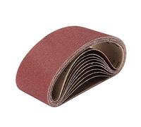 75mm x 457mm Sanding Belts, 60/80/120/180/240/320/400/600/800/1000 Grits, Belt Sander Tool for Woodworking, Metal Polishing, 10 Pack Aluminum Oxide Sanding Belt
