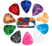 75Pack Guitar Picks With Organizer Box: Variety Colorful Guitar Pick - Thin, Medium & Heavy 3 Different Thickness for Acoustic Guitar, Metallica Guitar, Electric Guitar, Ukulele Bass