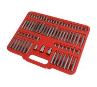 75Pc Hex, Ribe, Spline, Star Bit Socket Set 1/2" And 3/8" Adaptor Neilsen Ct3750