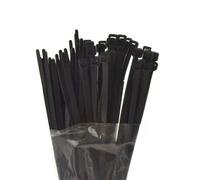 75pc Zip Ties 200mm x 4.5mm Black Cable Ties Wrap Wire Lock Ties TE949