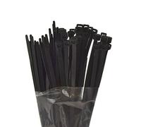 75pc Zip Ties 200mm x 4.5mm Black Cable Ties Wrap Wire Lock Ties TE949
