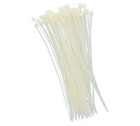 75pc Zip Ties 200mm x 4.5mm White Cable Ties Wrap Wire Lock Ties TE930