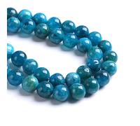 75PCS 10MM Blue Apatite Spacer Loose Beads for Jewelry Making DIY Bracelet Necklace 2 Strands