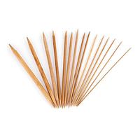 75Pcs Bamboo Knitting Needles for Beginners Mooth Double Pointed Set 15 Sizes from 2mm to 10mm Sweater Scarf Knitting tools