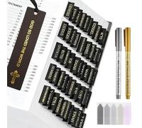 75Pcs Bible Tabs, Bible Study Supplies, Gold Printed, Come with Bookmarks, Index Stickers and Craft Pens, for Both Men and Women