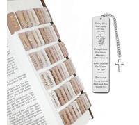 75PCS Bible Tabs Set for Study - Gold Foil Lettering and Metal Bookmark - Laminated Bible Tabs for Old and New Testament - Bible Study Supplies for Women and Men