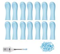 75PCS Ear Camera Replacement Tips Blue Ear Spoon Tips Silicone Otoscope Replacement for Smartbud Ear Cleaner Tips for Ear Camera Earwax Family Health Cleaning Accessories (4X12 MM)