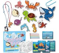 75PCS Shrinky Dinks Kit for Kids - Shrink Art with Shrinky Dink Sheets, 24 Pre-Cut Charms & Learning Cards | DIY Crafts, Christmas Ornaments & Keychains | No-Mess Activity for Boys & Girls Age 6+