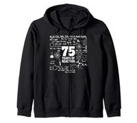 75th Birthday 75 Years Old Funny Chemistry Nerd Humor Geek Zip Hoodie