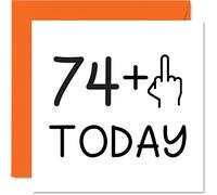 75th Birthday Card Funny for Women - Novelty Middle Finger - Rude Birthday Cards for Men, 145mm Greeting Cards, Joke Banter Cards Mum Dad Grandad Granny Nanny Auntie Uncle