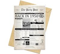 75th Birthday Card Happy Bday Jumbo Card for Men or Women Born In 1950 Big Funny Gifts for Dads or Moms Touring 75 Years Old. Vintage Party Decor Gift Ideas For Husband Wife. Retro Greeting Cards