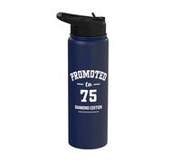 75th Birthday Funny Seventy Five Turning 75 Years Old Stainless Steel Insulated Water Bottle