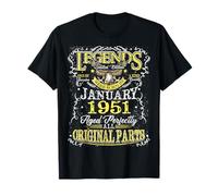 75th Birthday Gift Legend Born in January 1951 75 Yrs Old T-Shirt