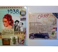 75th Birthday Gifts For Women - 1938 DVD Film , 1938 Chart Hits CD and 1938 Year Greeting Card