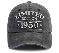 75th Birthday Gifts for Women Men, Limited Edition 1950 Birthday Decorations Baseball Cap, 75 Years Old Retirement Gifts for Dad Mom Grandpa Grandma Black