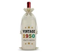 75th Birthday Gifts for Women Men Wine Bag 75 Years Old Birthday Party Decoration Wine Bag Turning 75 Gifts