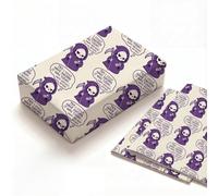 75th Birthday Wrapping Paper Funny Grim Reaper Folded Sheets, Heavyweight Kraft Paper 20 x 28 Inches, Over The Hill Gag Gift Wrap for Men Women, Dark Humor Joke Theme
