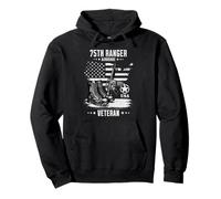 75th Ranger Regiment Airborne Military Veteran Distressed Pullover Hoodie