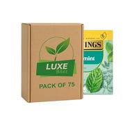 75x Peppermint Tea Bags - Strong, Bold & Malty Flavor | Individually Wrapped Tea Sachets Envelopes | Refreshing Premium Tea | Compatible with Twinings By Luxe Bitez