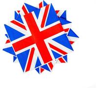 75x Union Jack Napkins - UK Flag Party Serviettes for VE Day, British Weddings, Birthdays, Tea Party or Street Celebrations - 2-Ply Paper Tableware 33cm