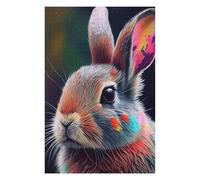 75x50cm/1000pcs Adult Pieces Jigsaw Puzzle Colorful Rabbit Animals Puzzles for Adults Toy Wall Decor Difficult Hard Challenging To Complete 75x50cm/1000pcs