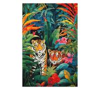 75x50cm/1000pcs Adult Pieces Jigsaw Puzzle Jungle Royalty Two Tigers Puzzles for Adults Toy Wall Decor Difficult Hard Challenging To Complete 75x50cm/1000pcs