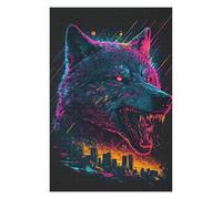 75x50cm/1000pcs Jigsaw Puzzle for Adults City Under Wolf's Roar Adult Puzzles Family Game Pattern Assembly Unique Gifts for Birthday And Christmas 75x50cm/1000pcs