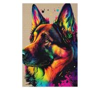 75x50cm/1000pcs Jigsaw Puzzle for Adults German Shepherd Color Puzzle for Adults Family Game Difficult Challenge Parent-child Interaction 75x50cm/1000pcs