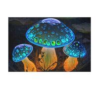75x50cm/1000pcs Jigsaw Puzzle for Adults Glowing Fantasy Mushrooms Puzzle for Adults Fun Games Staycation Kill Time Birthday And Unique Gifts 75x50cm/1000pcs