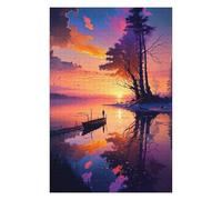 75x50cm/1000pcs Jigsaw Puzzle for Adults Lonely Boat At Sunset Jigsaw for Adults DIY Toys Improve Memory Unique Gifts for Birthday And Christmas 75x50cm/1000pcs