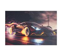75x50cm/1000pcs Jigsaw Puzzle for Adults Neon Speed Future Racing Car Puzzle for Adults Fun Games Staycation Kill Time Birthday And Unique Gifts 75x50cm/1000pcs