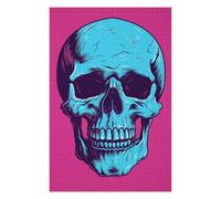 75x50cm/1000pcs Jigsaw Puzzle for Adults Skull Halloween Retro Adult Jigsaw Puzzle Toy Wall Decor Staycation Kill Time Parent-child Interaction 75x50cm/1000pcs