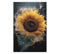 75x50cm/1000pcs Jigsaw Puzzle for Adults Sunflower Water Droplets Puzzle for Adults Family Game Difficult Challenge Parent-child Interaction 75x50cm/1000pcs