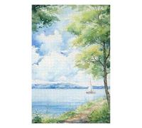 75x50cm/1000pcs Jigsaw Puzzle for Adults Twilight Sail Puzzle for Adults Family Game Difficult Challenge Parent-child Interaction 75x50cm/1000pcs