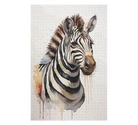75x50cm/1000pcs Jigsaw Puzzle for Adults Zebra Watercolor Jigsaw for Adults DIY Toys Improve Memory Unique Gifts for Birthday And Christmas 75x50cm/1000pcs