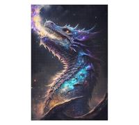 75x50cm/1000pcs Jigsaw Puzzle for Teenagerss Elder Dragons Cosmic Reign Adult Puzzles Brain Teaser Game Precision Cutting Challenging Game Gifts 75x50cm/1000pcs