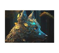 75x50cm/1000pcs Jigsaw Puzzle for Teenagerss Enchanted Forest Wolf Portrait Jigsaws for Adults Fun Games Birthday Present Unique Birthday And Xmas Gifts 75x50cm/1000pcs