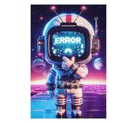 75x50cm/1000pcs Jigsaw Puzzle for Teenagerss Space ERROR Jigsaw Puzzle Toy Wall Decor Analysis And Logic Fun at Home Activities, 75x50cm/1000pcs