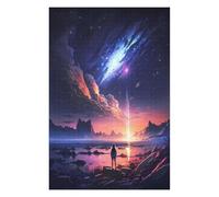 75x50cm/1000pcs Jigsaw Puzzle for Teenagerss Starfall Twilight Scene Adult Puzzles Brain Teaser Game Precision Cutting Challenging Game Gifts 75x50cm/1000pcs